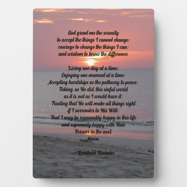Serenity Prayer Plaque (Front)