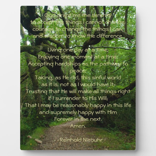 Serenity Prayer Plaque (Front)