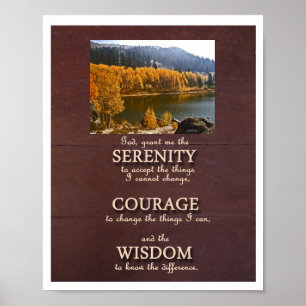 Serenity Prayer Portrait Poster - Photo Template