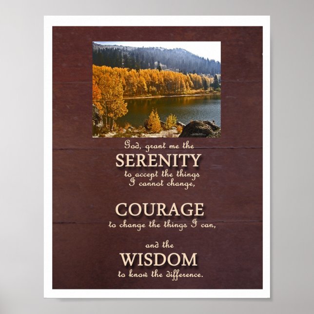 Serenity Prayer Portrait Poster - Photo Template (Front)