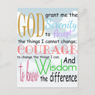 Serenity Prayer Postcard