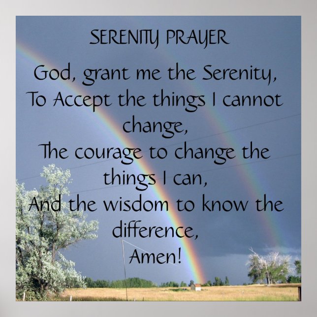 Serenity Prayer Poster (Front)