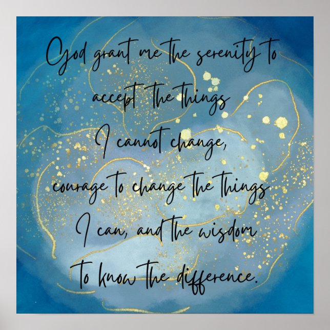 Serenity Prayer Poster (Front)