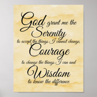 Serenity Prayer poster
