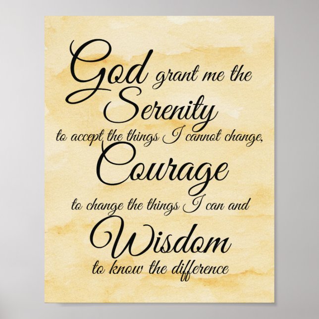 Serenity Prayer poster (Front)