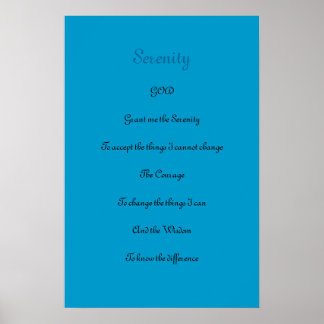 Serenity Prayer Poster