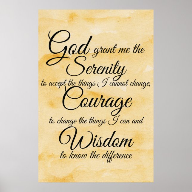 Serenity Prayer poster (Front)