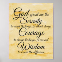Serenity Prayer poster
