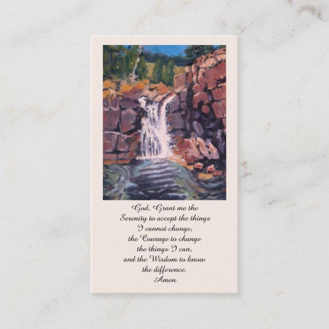 Serenity Prayer Purple Green Orange Blue Business Card (Front)