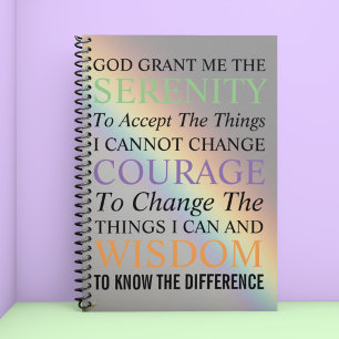 Serenity Prayer Rainbow Photo Calendar   Planner