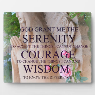 Serenity Prayer Roses Photo Plaque