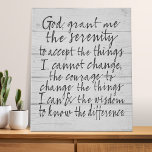 Serenity Prayer - Rustic Modern Faux Canvas Print<br><div class="desc">A modern,  yet urban look for a study that can change your life.</div>