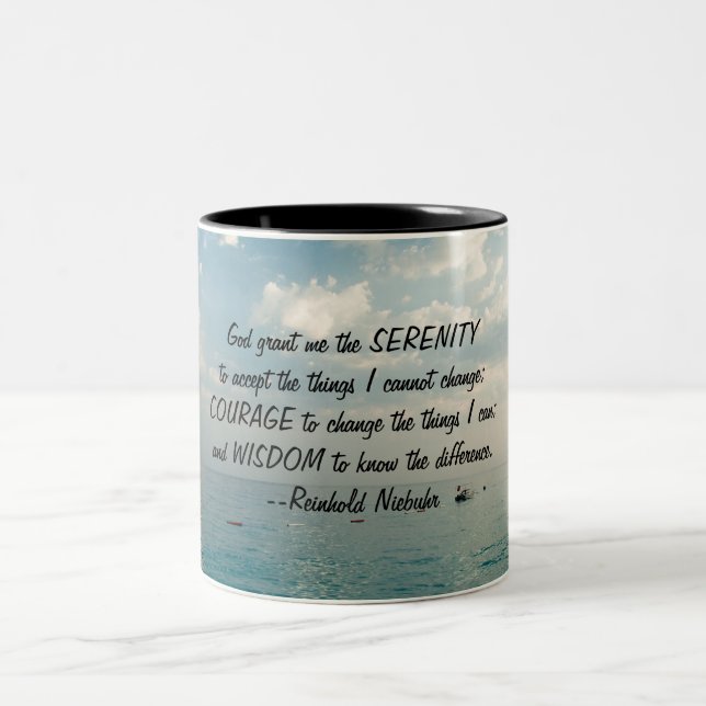 Serenity Prayer Seascape Mug (Center)