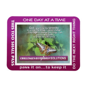 serenity prayer slogans butterflies Magnet