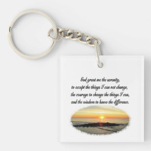 SERENITY PRAYER SUNRISE PHOTO DESIGN KEY RING