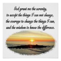 SERENITY PRAYER SUNRISE PHOTO DESIGN