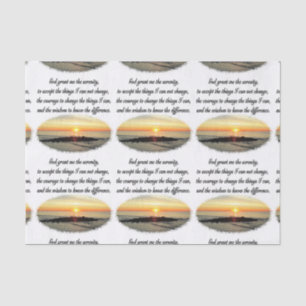 SERENITY PRAYER SUNRISE PHOTO DESIGN TISSUE PAPER