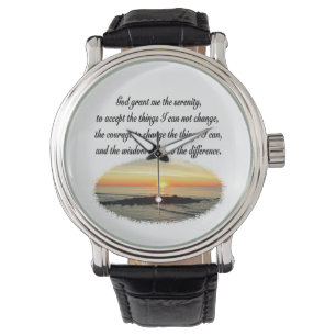SERENITY PRAYER SUNRISE PHOTO DESIGN WATCH
