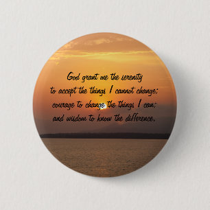 Serenity Prayer Sunset 6 Cm Round Badge