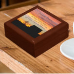 Serenity Prayer Sunset Silhouette Landscape Gift Box<br><div class="desc">Store trinkets,  jewellery and other small keepsakes in this wooden gift box with ceramic tile featuring the photo image of a dramatic,  rural sunset and dark silhouettes along with the inspirational words of the Serenity Prayer. Select your gift box size and colour.</div>