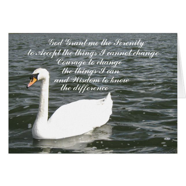 Serenity prayer swan (Front Horizontal)