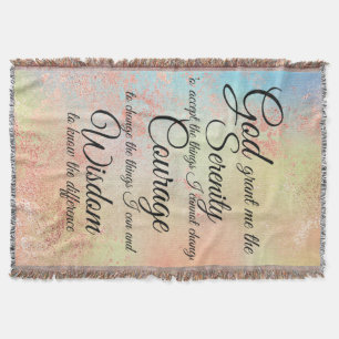 Serenity Prayer Tapestry Design Throw Blanket