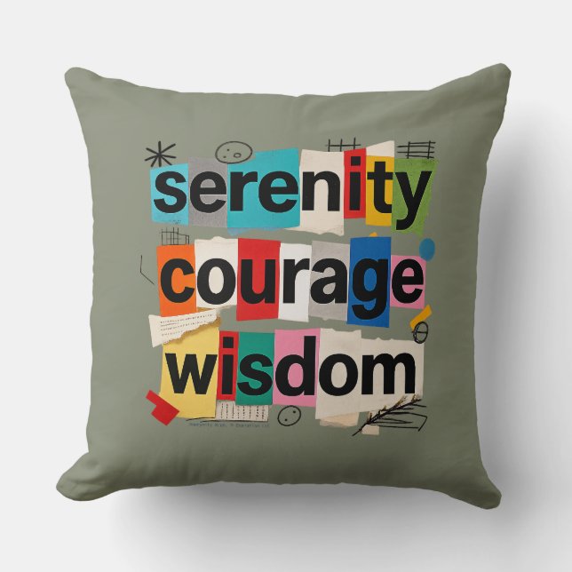 Serenity Prayer - Throw Pillow (Front)