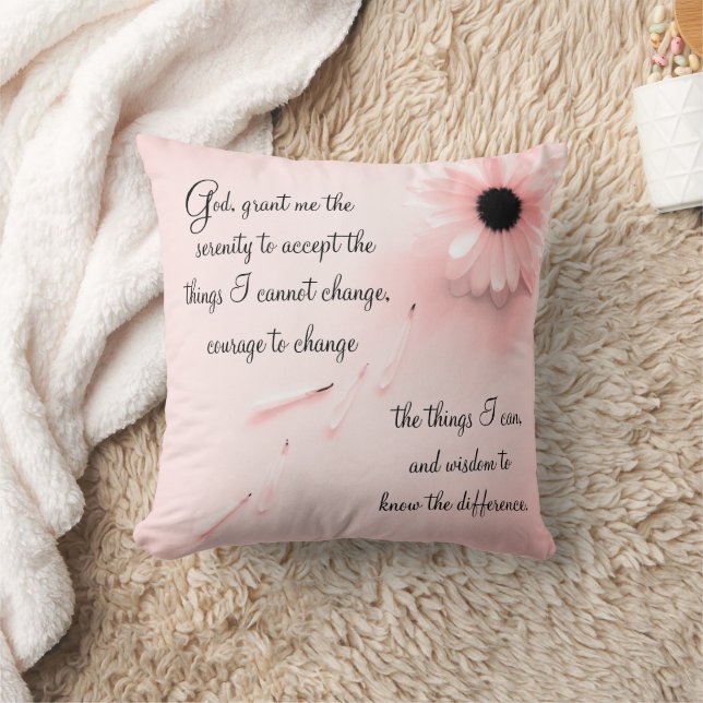 Serenity Prayer Throw Pillow (Blanket)