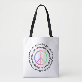 Serenity Prayer Tote Bag Sober Life