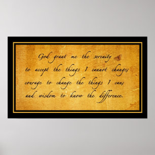 Serenity prayer vintage Poster