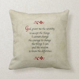 Serenity Prayer-Vintage Style Cushion