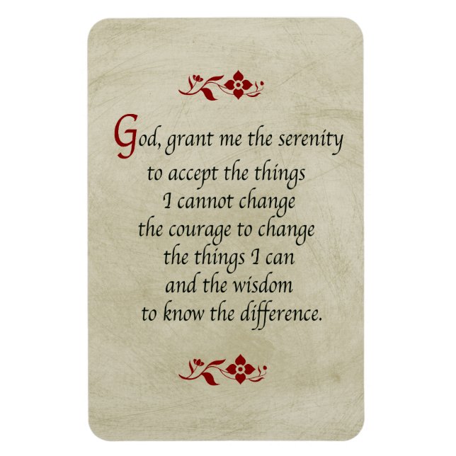 Serenity Prayer/Vintage Style Magnet (Vertical)