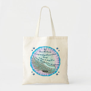 Serenity Prayer Violet Wing  Tote Bag