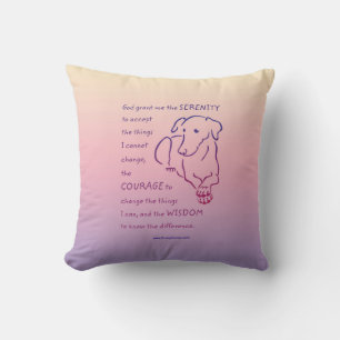Serenity Prayer w/Dog Cushion