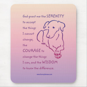 Serenity Prayer w/Dog Mouse Pad