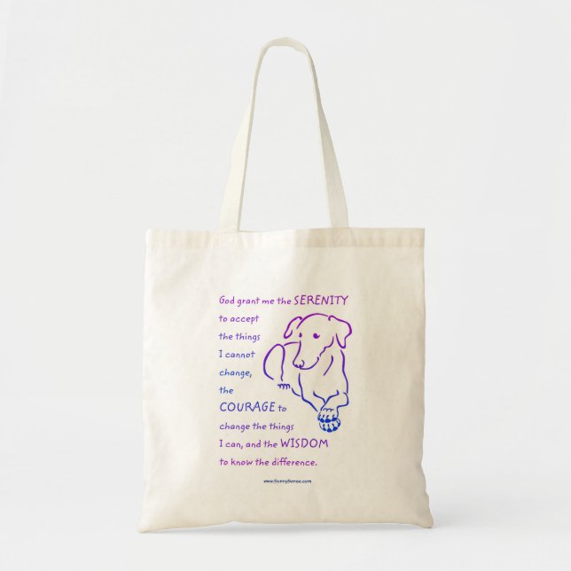 Serenity Prayer w/Dog totes (Front)