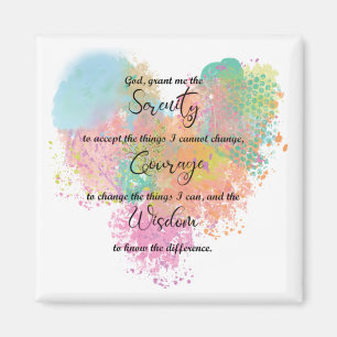Serenity Prayer Watercolor Magnet