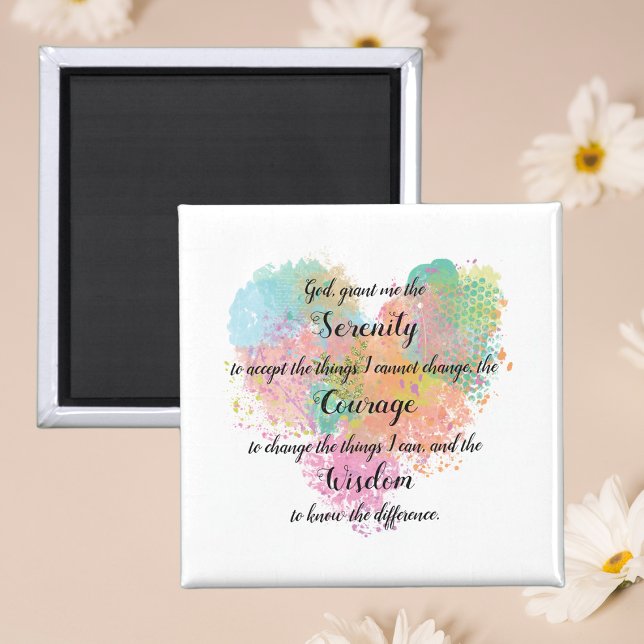 Serenity Prayer Watercolor Magnet (Creator Uploaded)