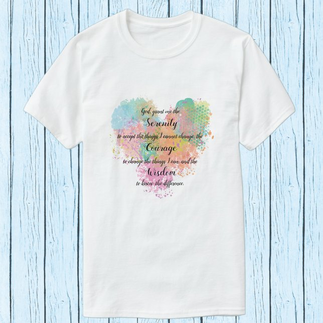 Serenity Prayer Watercolor T-Shirt (Creator Uploaded)