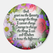 Serenity Prayer with Flowers