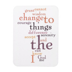 Serenity Prayer Word Art Magnet