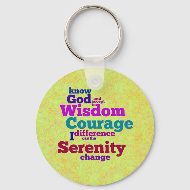 Serenity Prayer wordle keychain (Front)