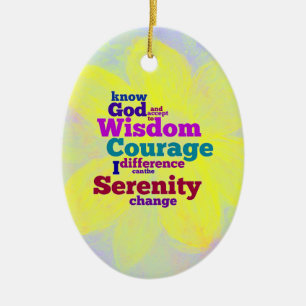 Serenity Prayer wordle ornament