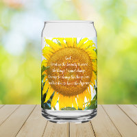 Serenity Prayer Yellow Sunflower Floral