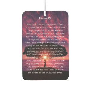 SERENITY Psalm 23 Sunset Memorial Car Air Freshener