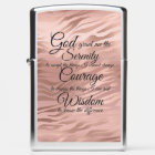 Serenity rose gold Zippo Chrome Pocket Lighter