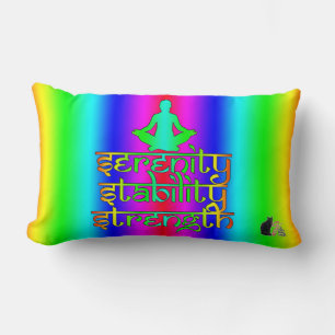 Serenity Stability Strength Rainbow Intentions Lumbar Cushion