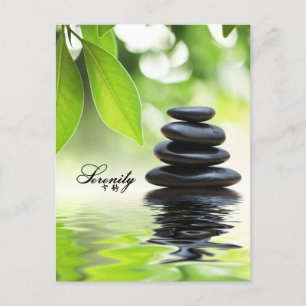 Serenity - Stacked Zen Rock Postcard