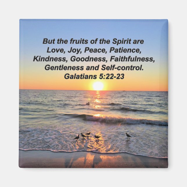 SERENITY SUNRISE GALATIANS FRUITS OF THE SPIRIT MAGNET (Front)