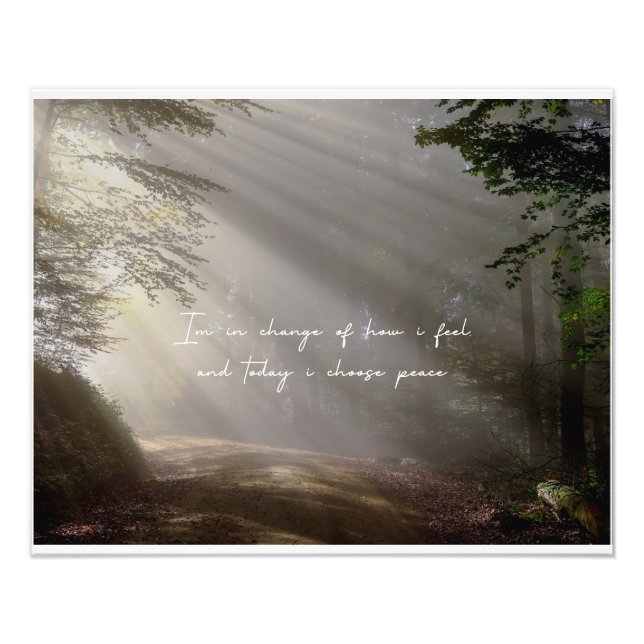 "Serenity Sunrise: Minimalist Morning Affirmation  Photo Print (Front)